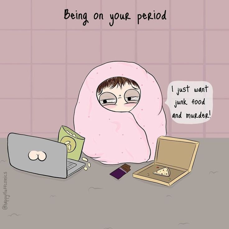 A soft blanket,junk food,being alone-This is what sometimes surviving your period can look like-Picture from Pinterest.